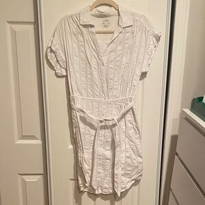 J. Crew White Textured Dress